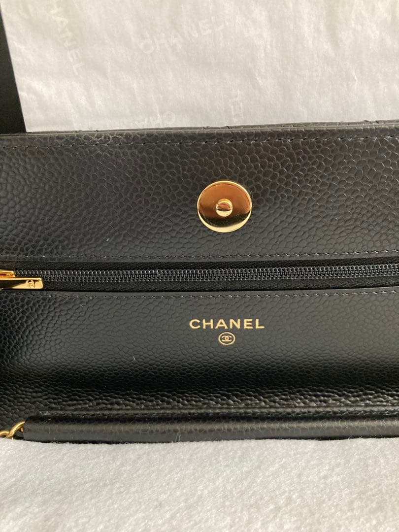 ⭐︎popo⭐︎CHANEL チェーンウォレット　キャビアスキン　新品.未使用
