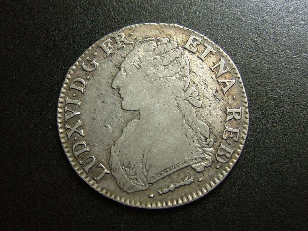 仏；ルイ16世、エキュ、大型銀貨、1778年、牛、Rare