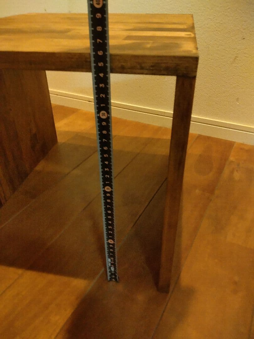 木製　ハンドメイド　オーダー　コの字　シェルフ　ラック　踏み台　サイドテーブル