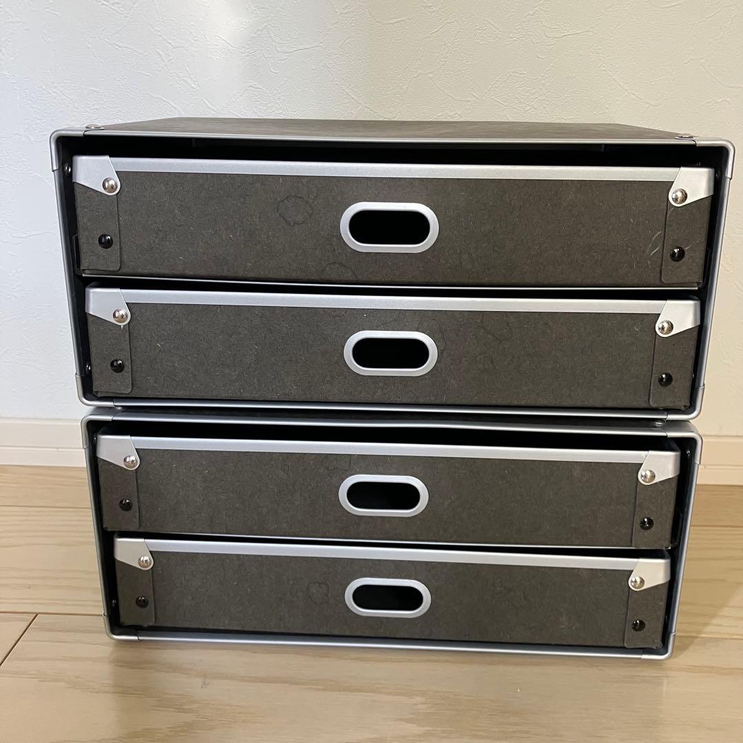 美品✨無印良品 硬質パルプボックス・引出式・２段×2個セット