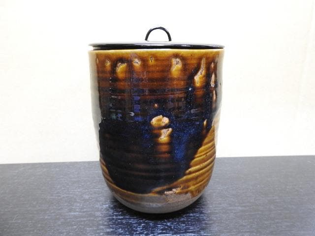 奥田木白　水指　惺斎箱書　MA382