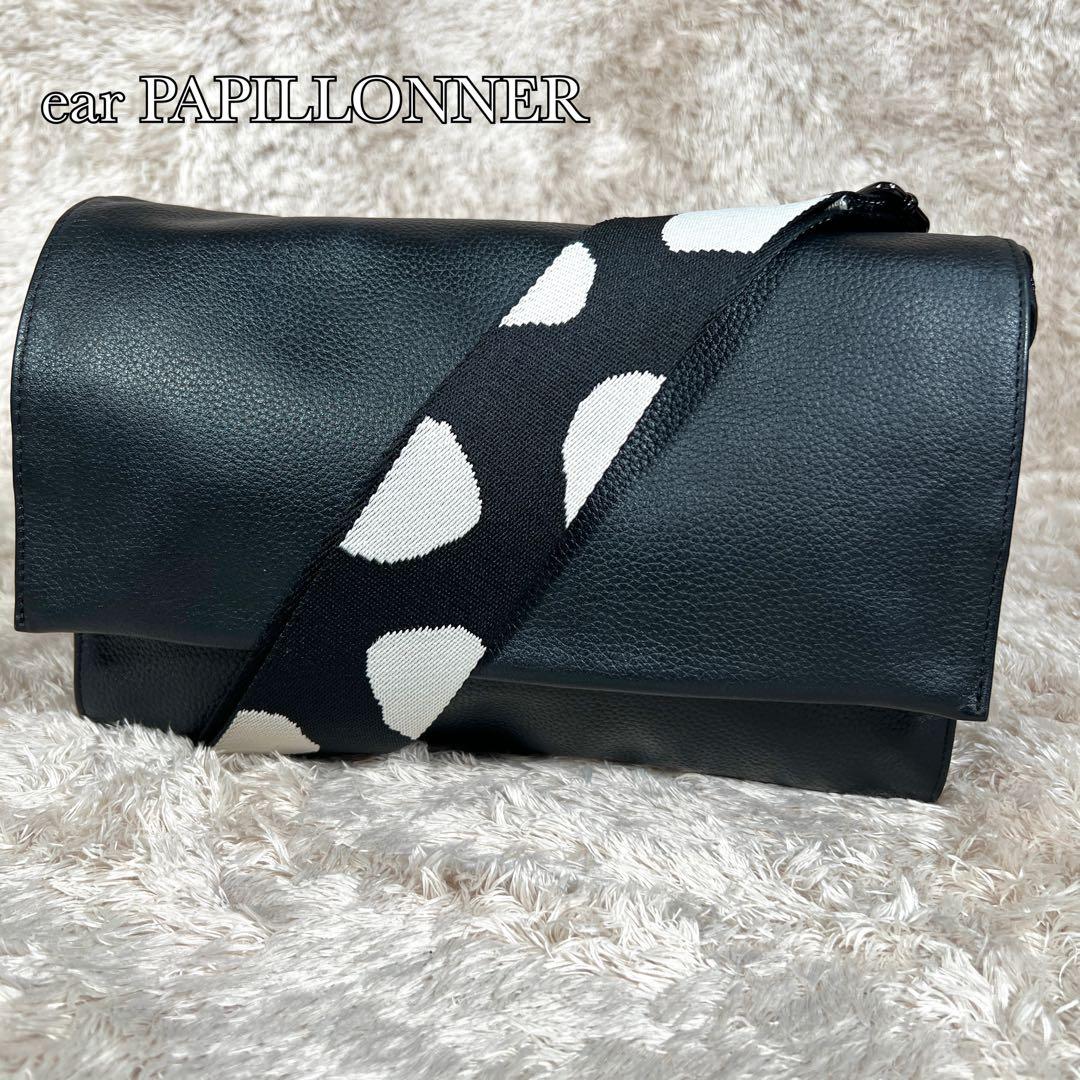 極美品　ear PAPILLONNE ショルダーバッグ ワイド　ダルメシアン