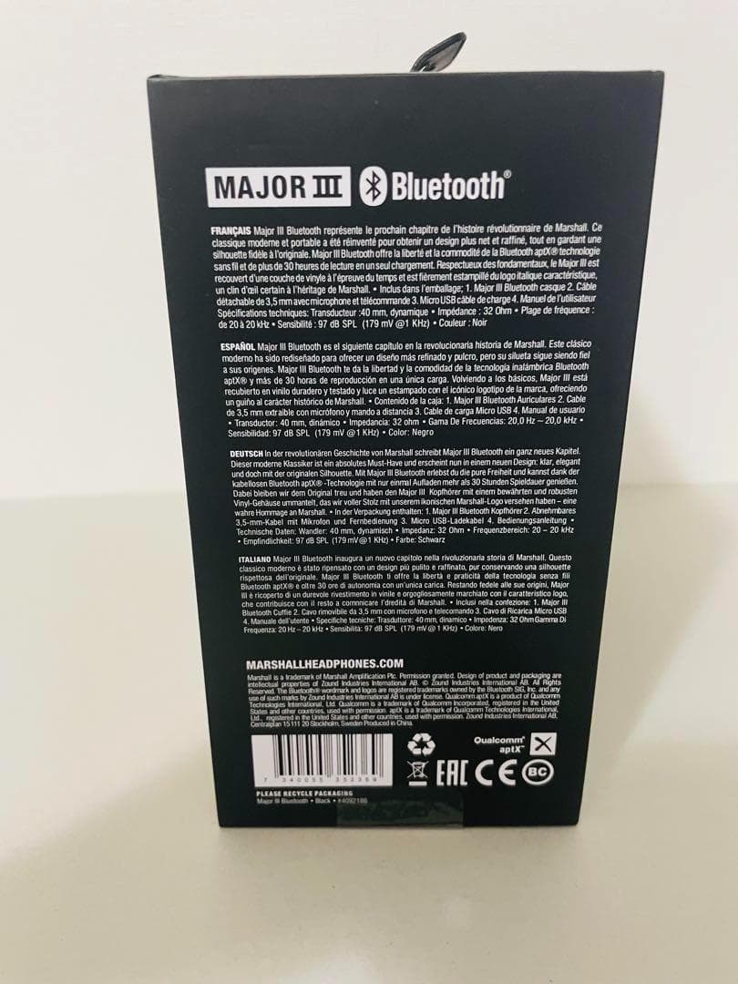 正規品 マーシャル ヘッドホン ブラック MAJOR III メジャー3 ⑧