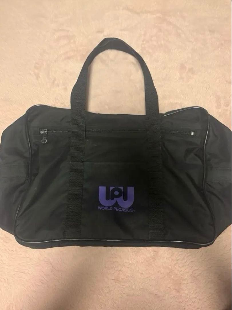 旧 ワールドペガサス ワッぺ スクールバッグ スクバ 黒×紫 黒紫