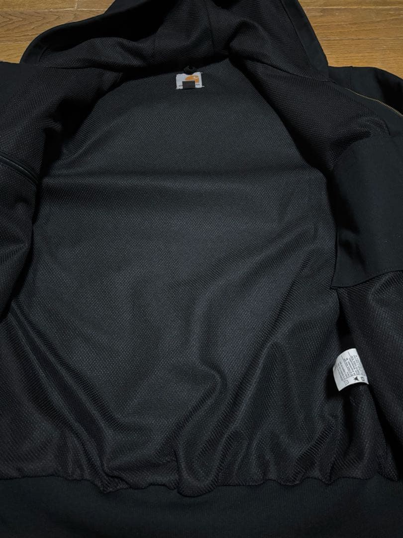美品　USA製 Carhartt カーハート ジップアップパーカー ブラック