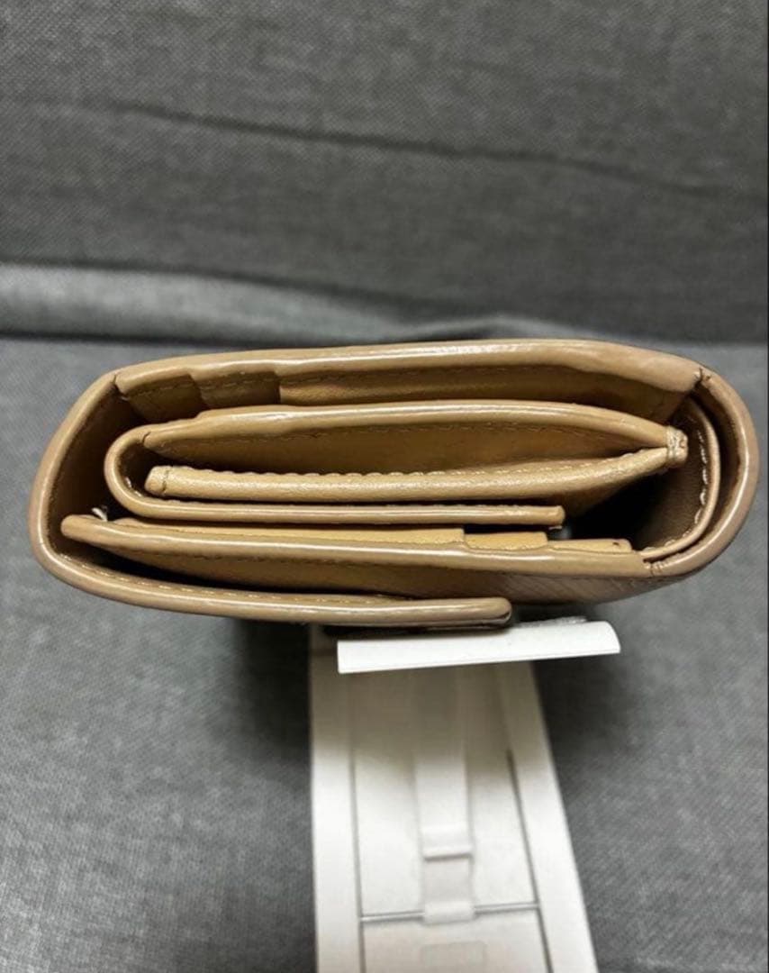 セリーヌCELINEスモール トリフォールド ウォレット ベージュ 美品