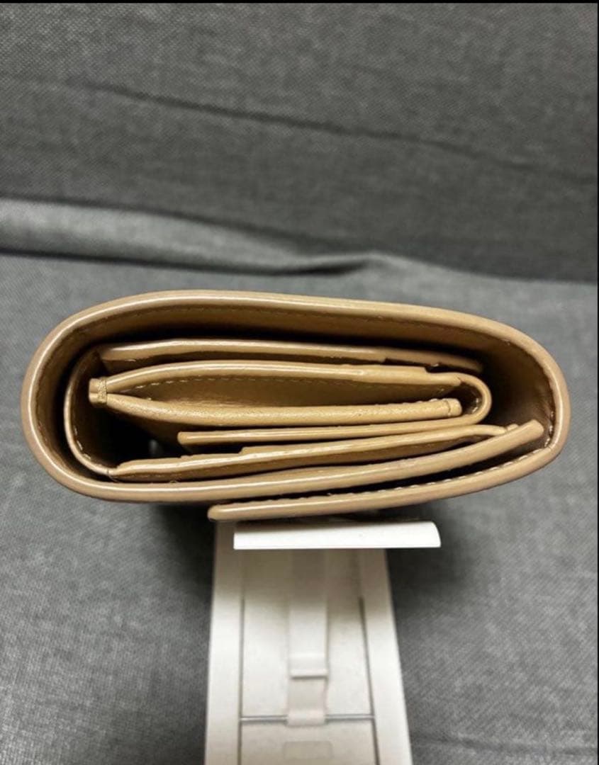 セリーヌCELINEスモール トリフォールド ウォレット ベージュ 美品