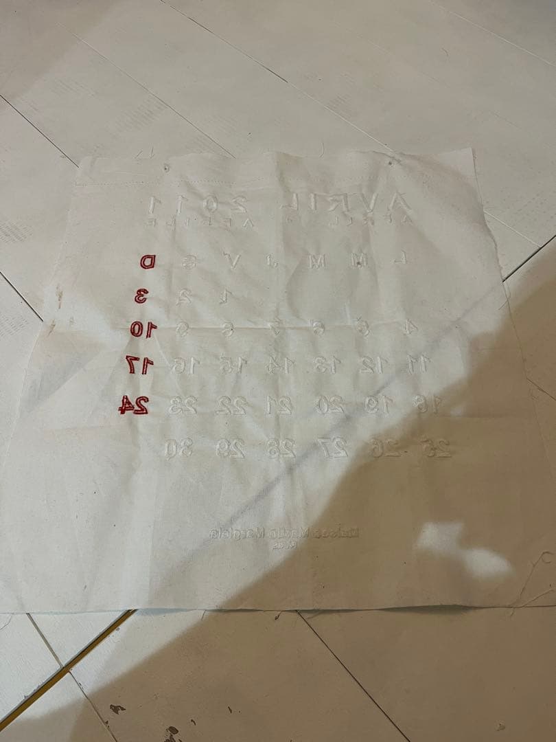 希少　Martin Margiela カレンダー　布　13番　インテリア