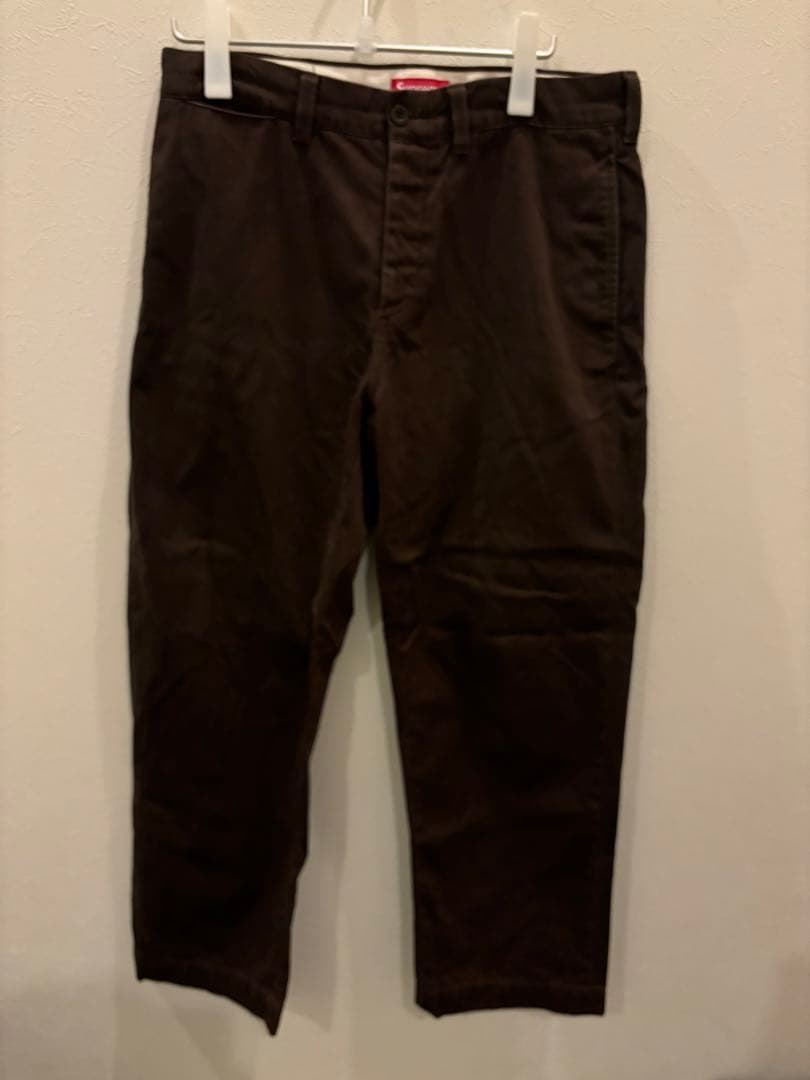 パンツ supreme chino pants dark brown 32