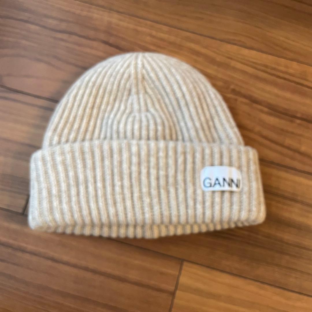 GANNI ガニー ニット帽 Structured Rib Beanie