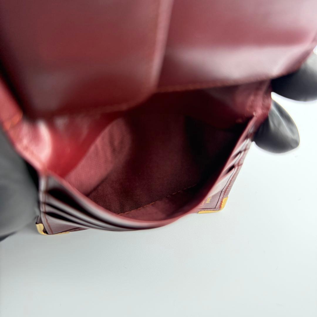 ✨美品✨カルティエ マストライン レザー 二つ折り財布 レディース カード付