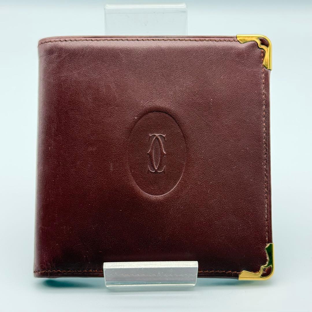 ✨美品✨カルティエ マストライン レザー 二つ折り財布 レディース カード付