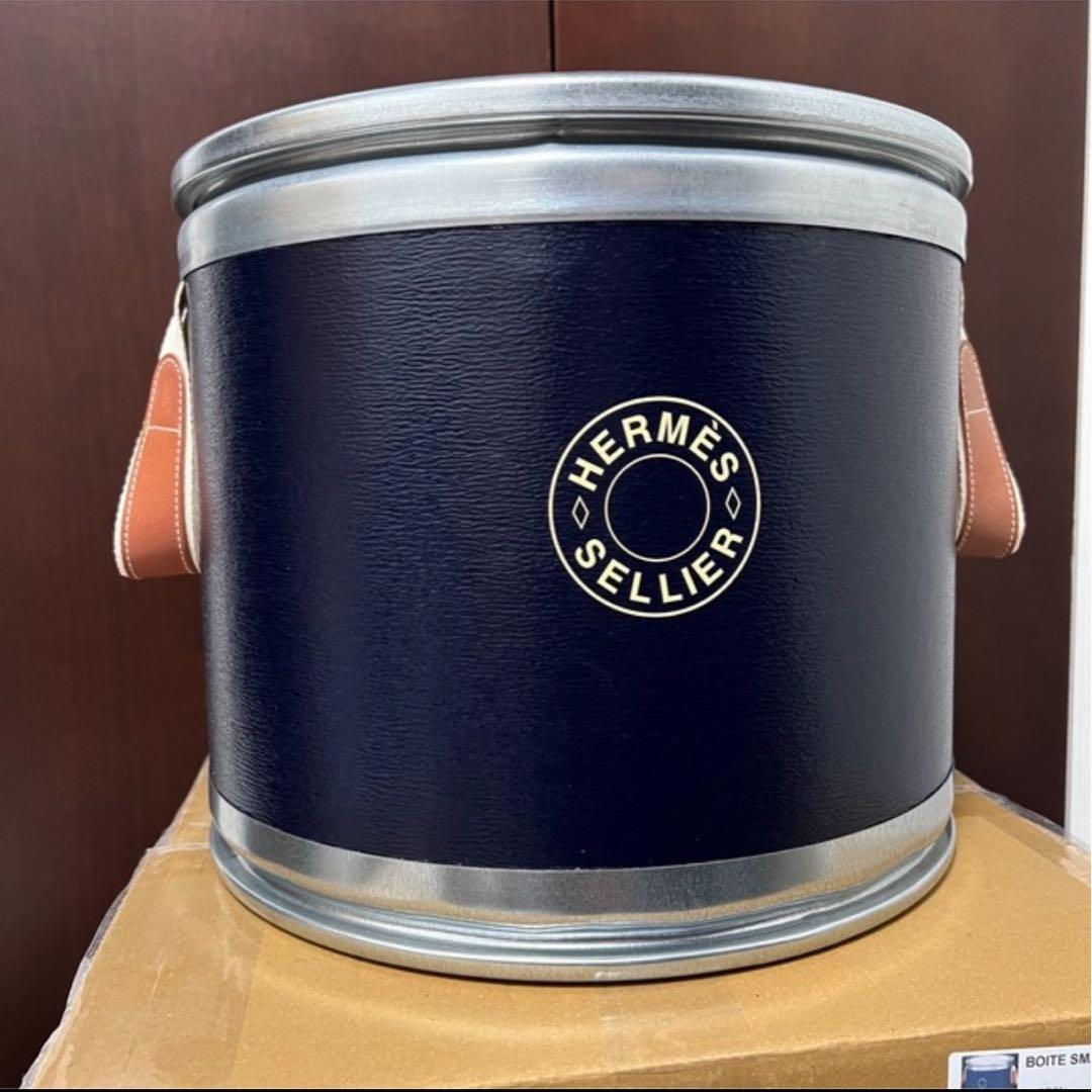 新品未使用 エルメス HERMES サドルボックス 馬具缶