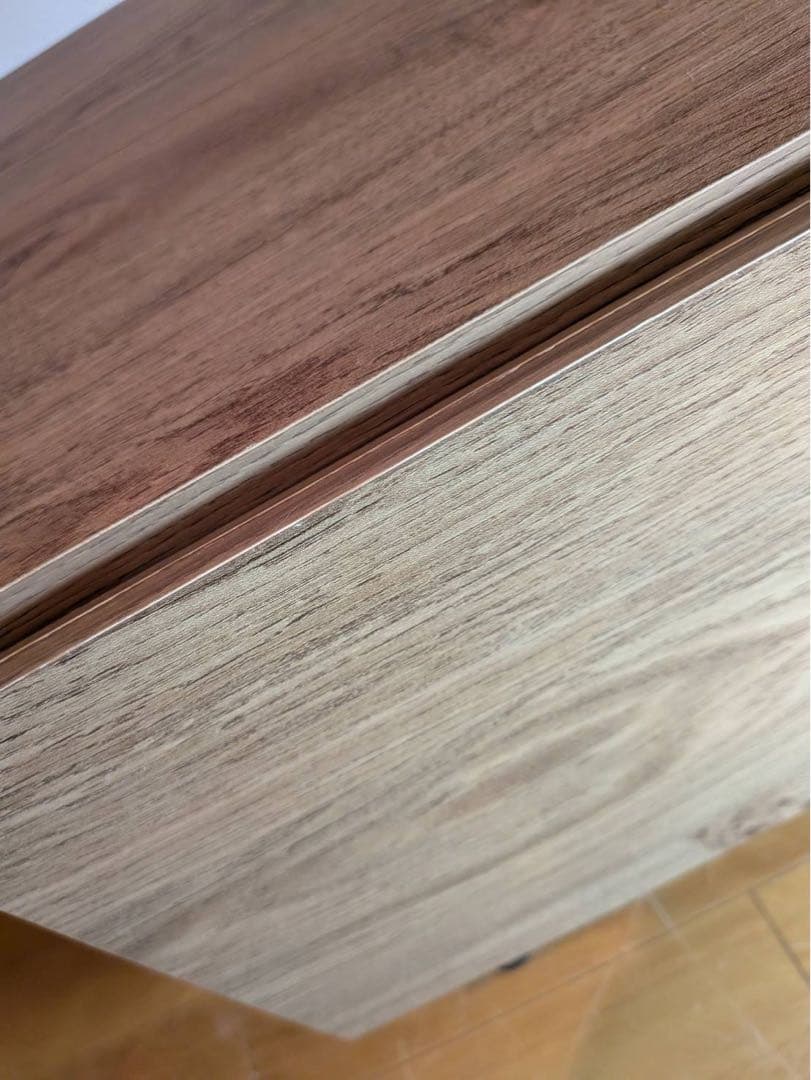 ■送料込■LOWYA ラタン調 木製テレビボード 机TV台 ラックローデスク収納