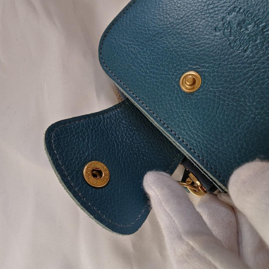 未使用級　イルビゾンテ 二つ折り財布 ☆ブルーデニム☆