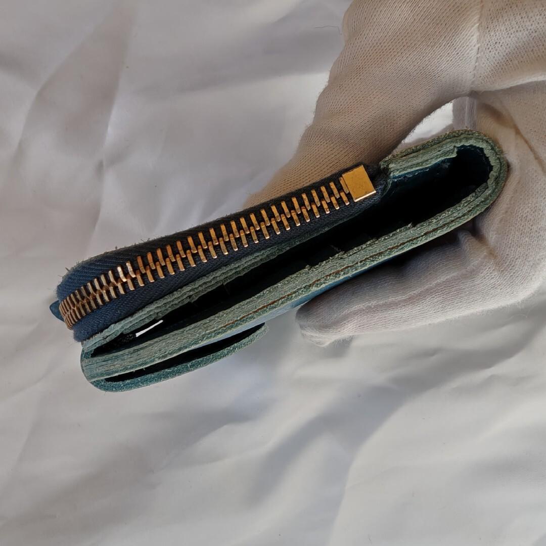 未使用級　イルビゾンテ 二つ折り財布 ☆ブルーデニム☆