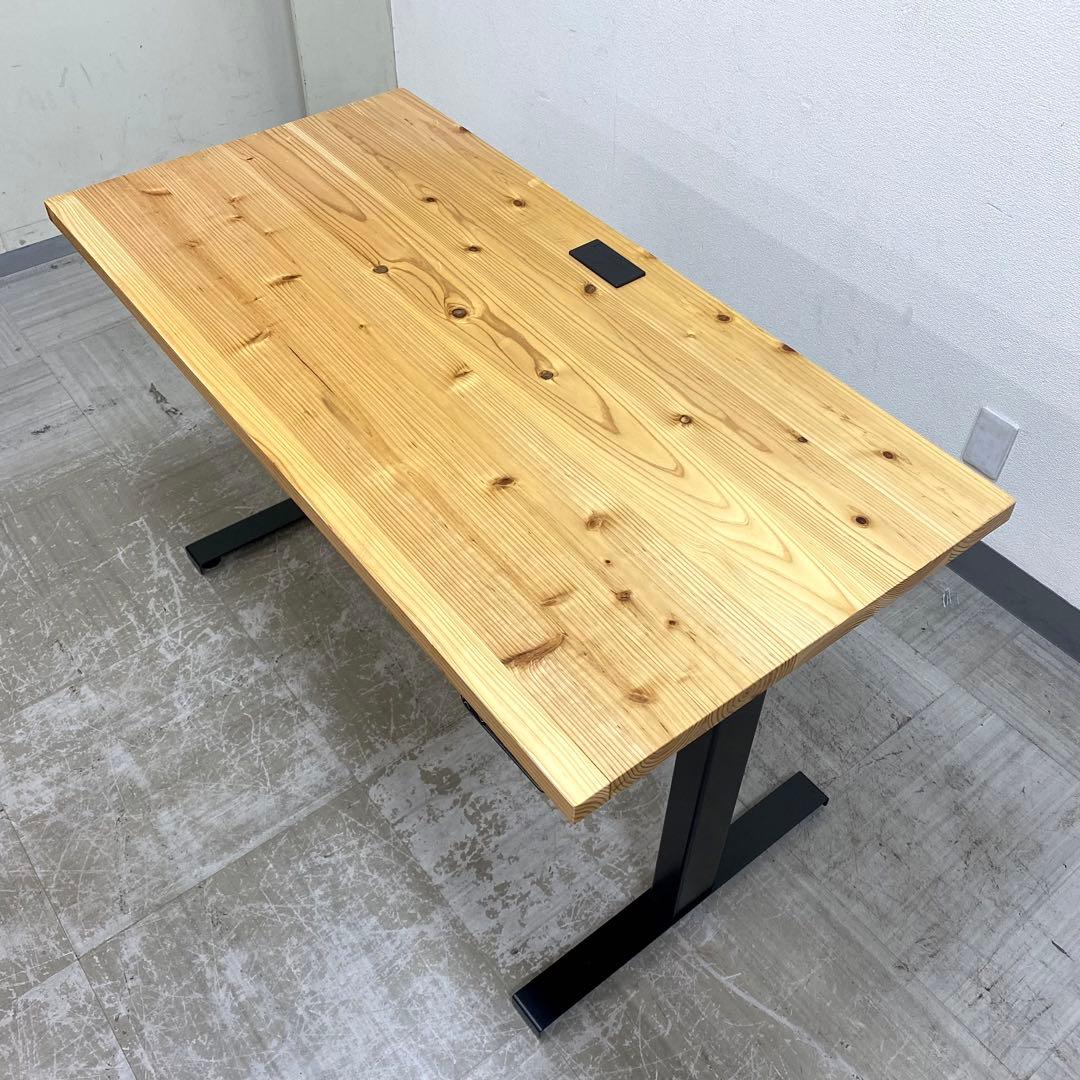KANADEMONO THE TABLE かなでもの 無垢杉 電動昇降テーブル