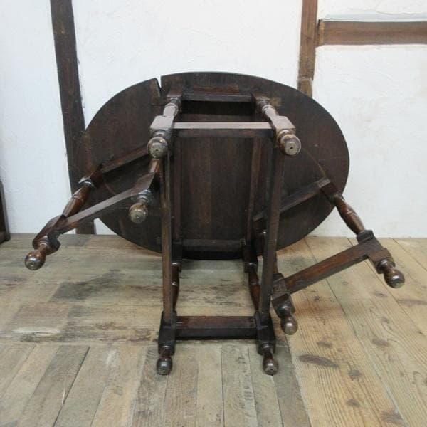 イギリス アンティーク 家具 ゲートレッグテーブル ダイニング 英国 6634d