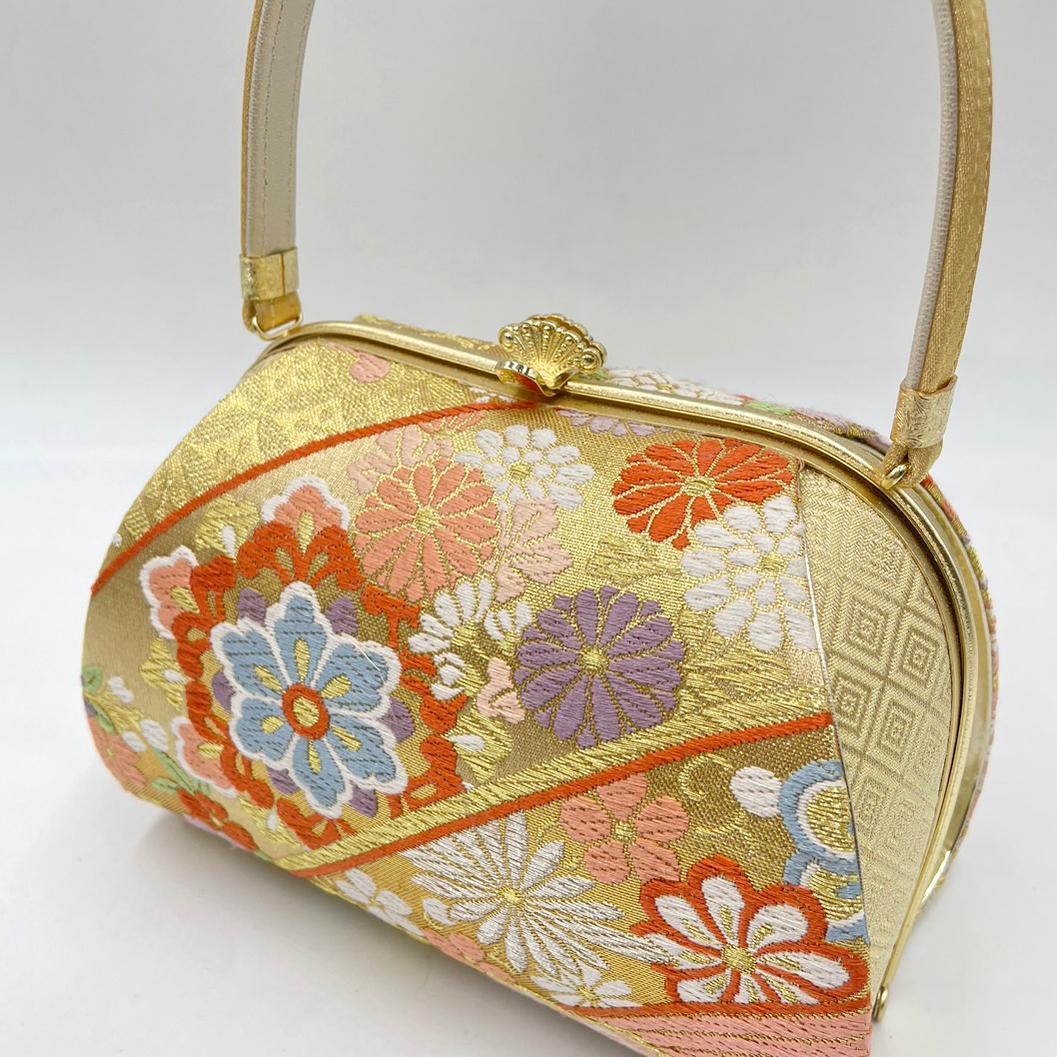 高級　振袖　フォーマル　 日本謹製 西陣織＊草履バッグセット　古典華紋1