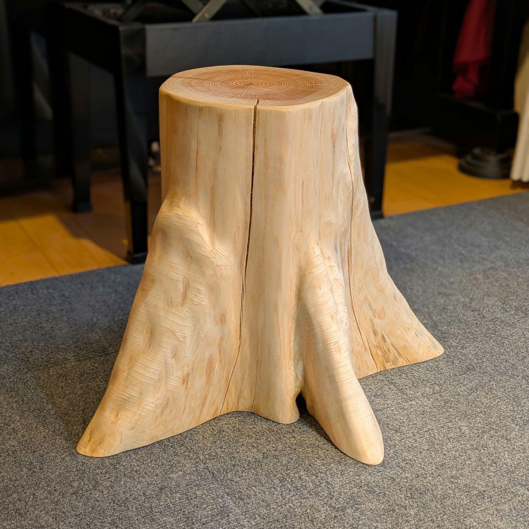 fromjapan6618　檜　切り株　丸太　椅子　スツール 高さ約40㎝