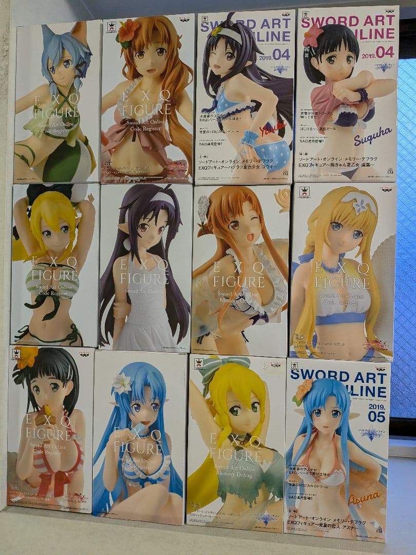①【EXQ FIGURE 12個】ソードアート・オンライン　SAO フィギュア