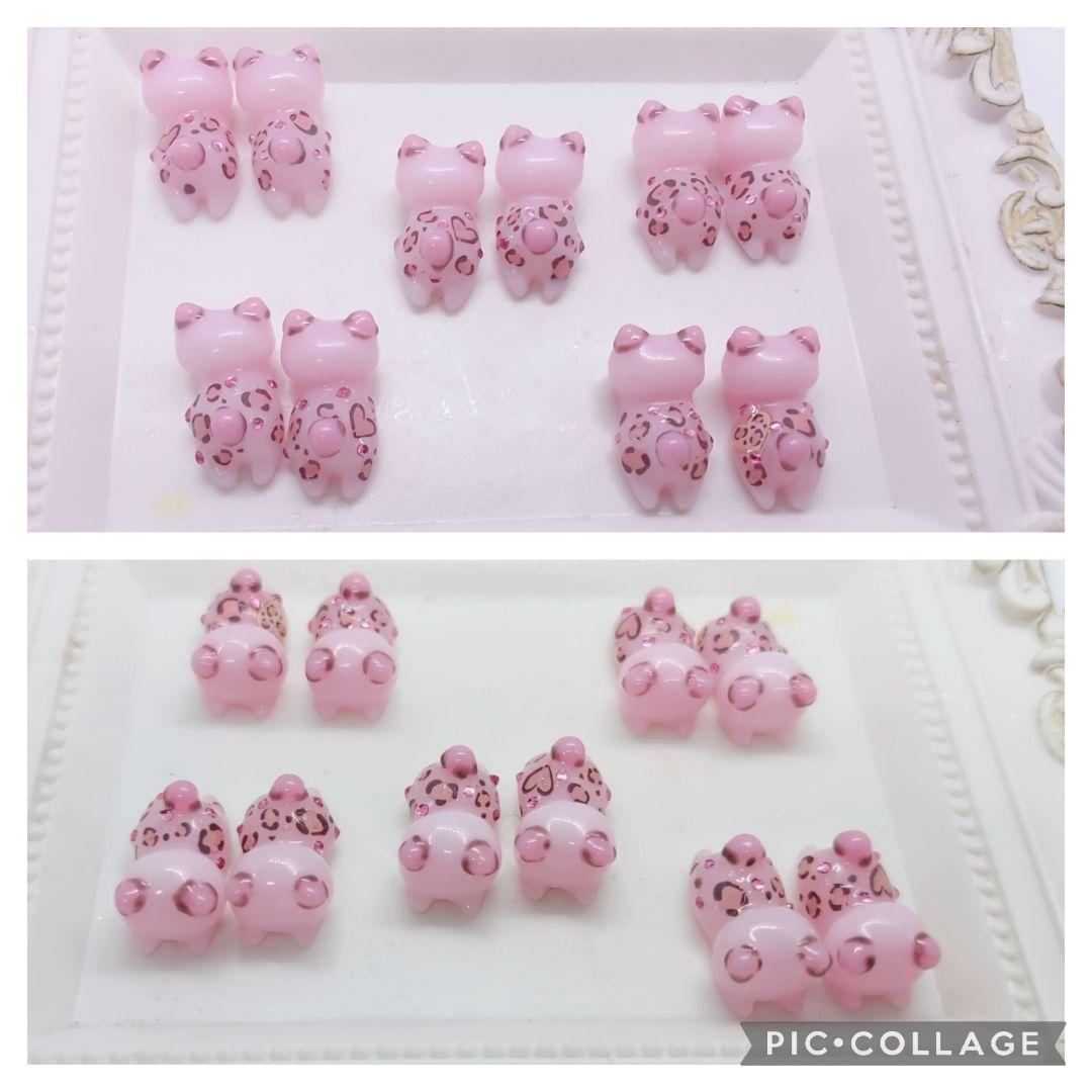 レジン パーツ 猫だるまちゃん Xmas