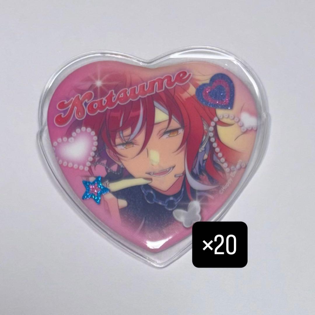 あんスタ 逆先夏目 GIRA⭐︎デコアイドル ハート缶バッジ イービル