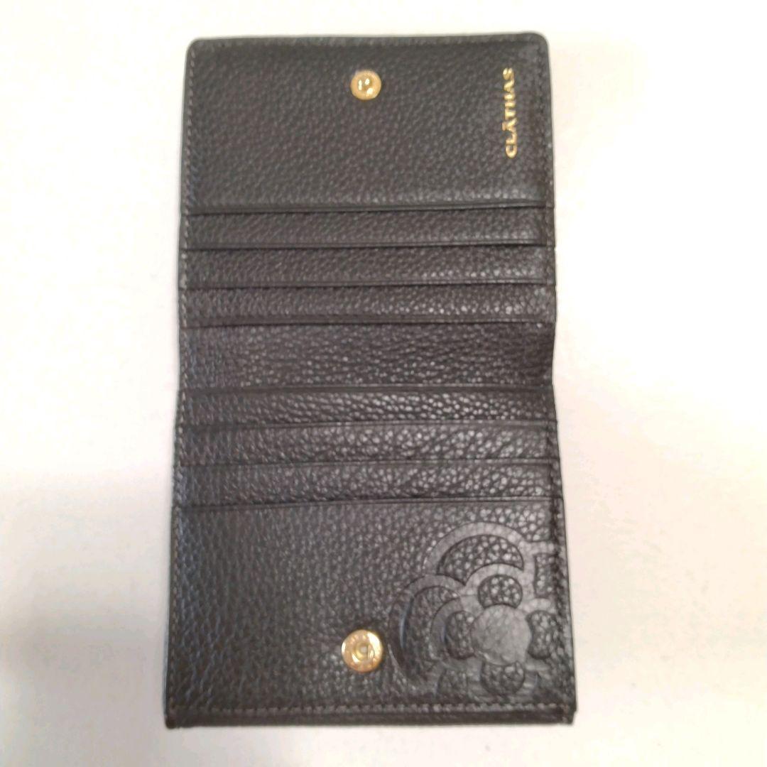 クレイサス✴️アンブラン カメリア 本革 折り財布〈黒〉【新品】箱なし
