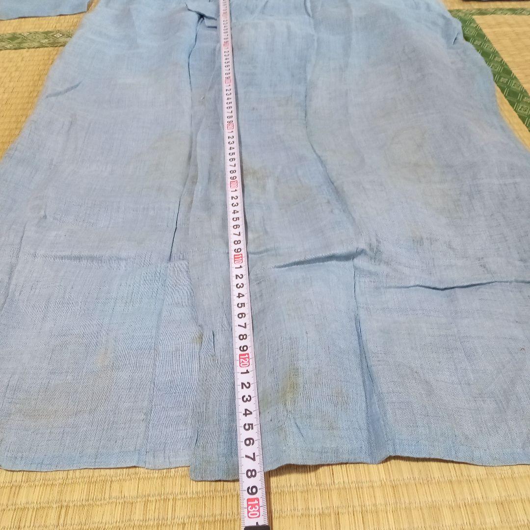 藍染め古布　赤穂浅野家家紋付　藍染め古着　ボロ藍染　藍染め　家紋付　藍染めハギレ