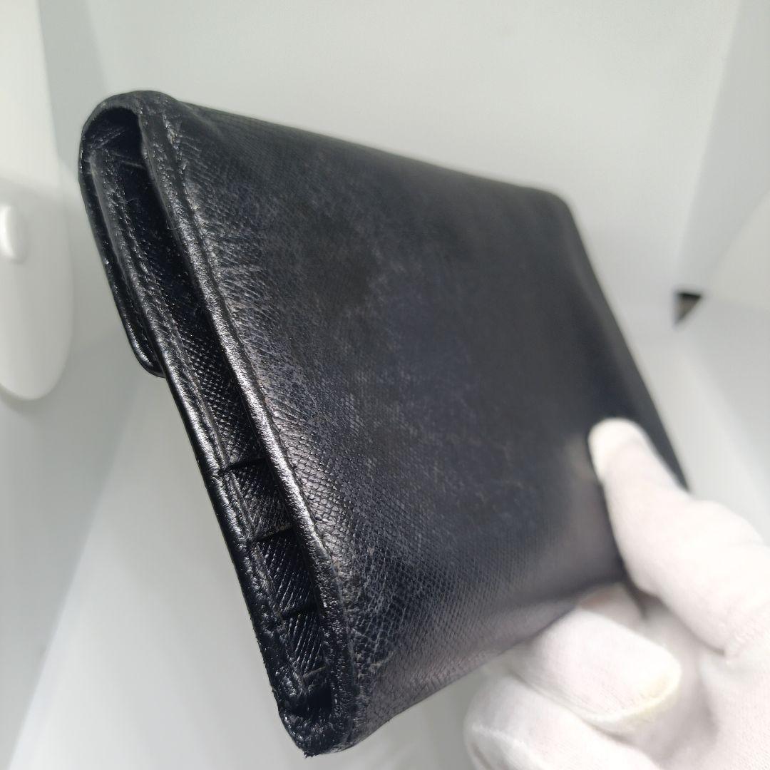 プラダ三つ折り財布 PRADA折財布ブラック