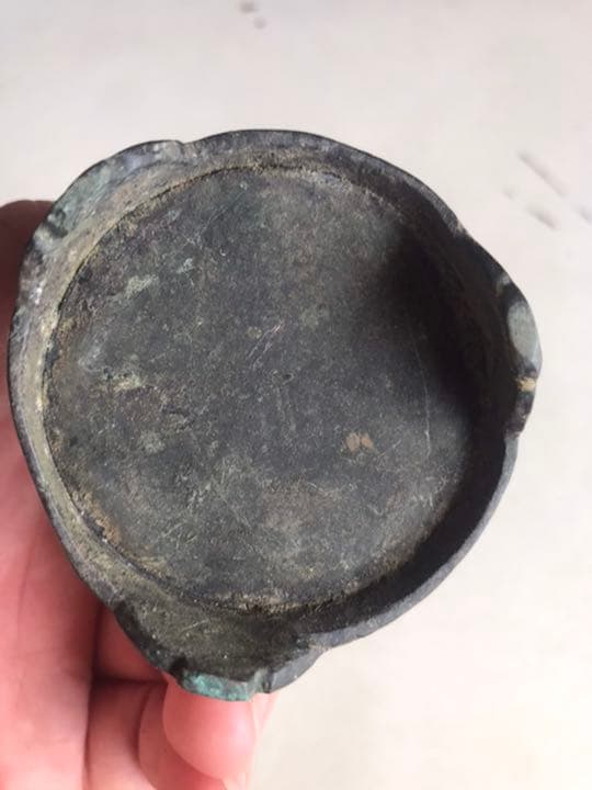 古置物，古燭台，古董品，極細工，古美術高14.5重140克