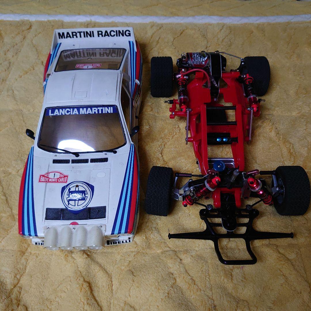 タミヤ　マイティフロッグ　カスタム　ランチャ037ラリーボディ付き