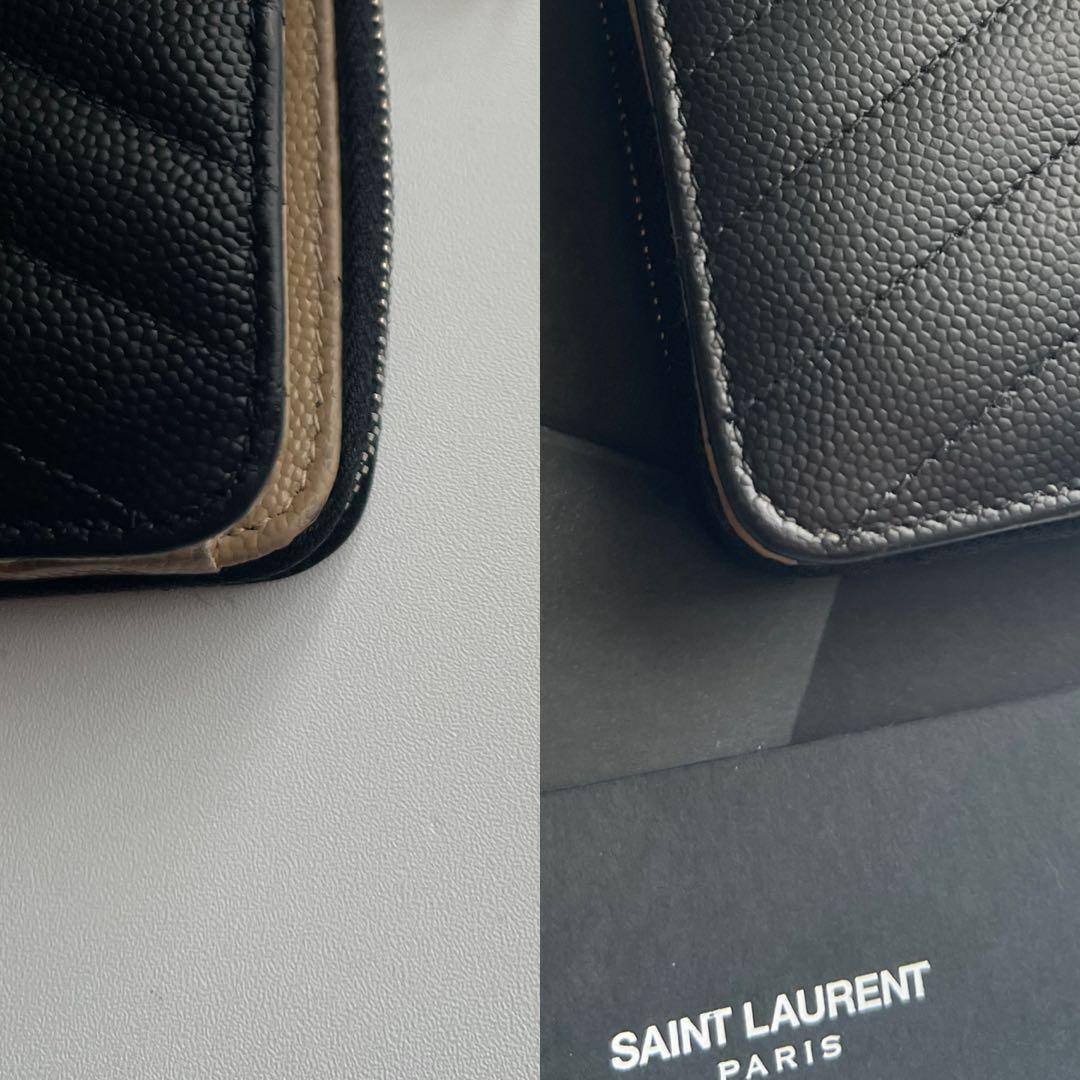 70 美品 SAINTLAURENT イヴサンローラン 2つ折り財布