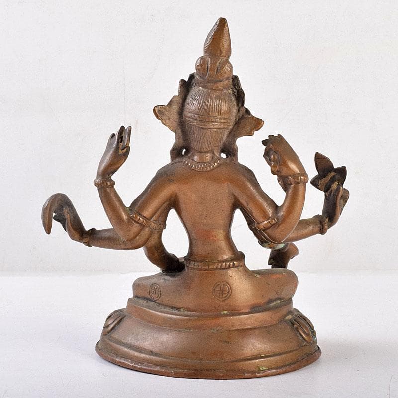 仏教美術　古銅　ヴィシュヌ神像　チベット仏　仏像　置物　V　R9035