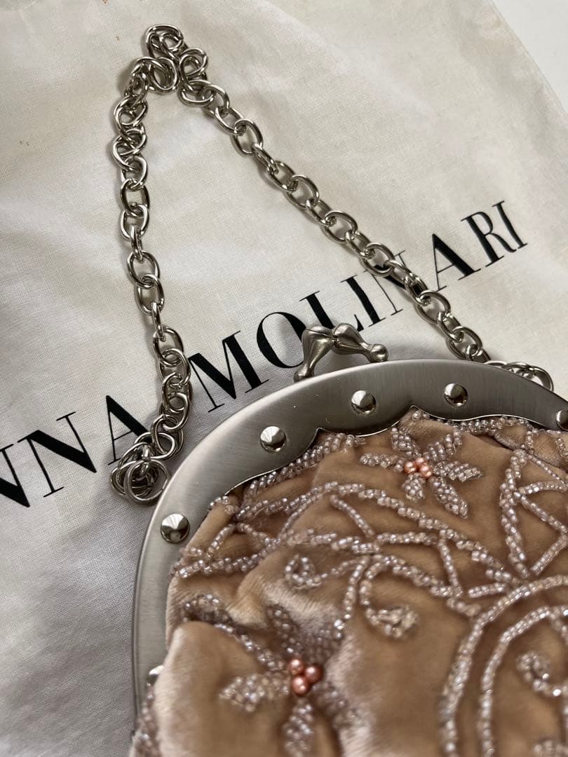 即配送 ANNA MOLINARI 未使用 パーティーバッグ 定価15万