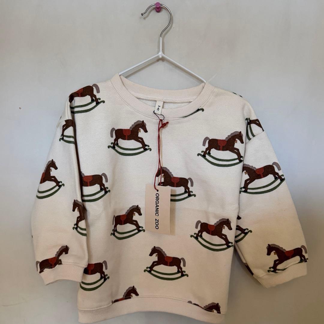 organic zoo ロッキングホース トレーナー　3-4Y