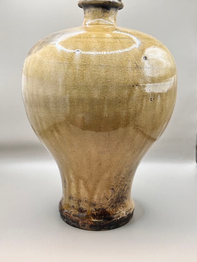 なんとも輝かしい古壺　古瀬戸　俵壺　唐津系壺 木箱○ 永仁の壺　壺 花器