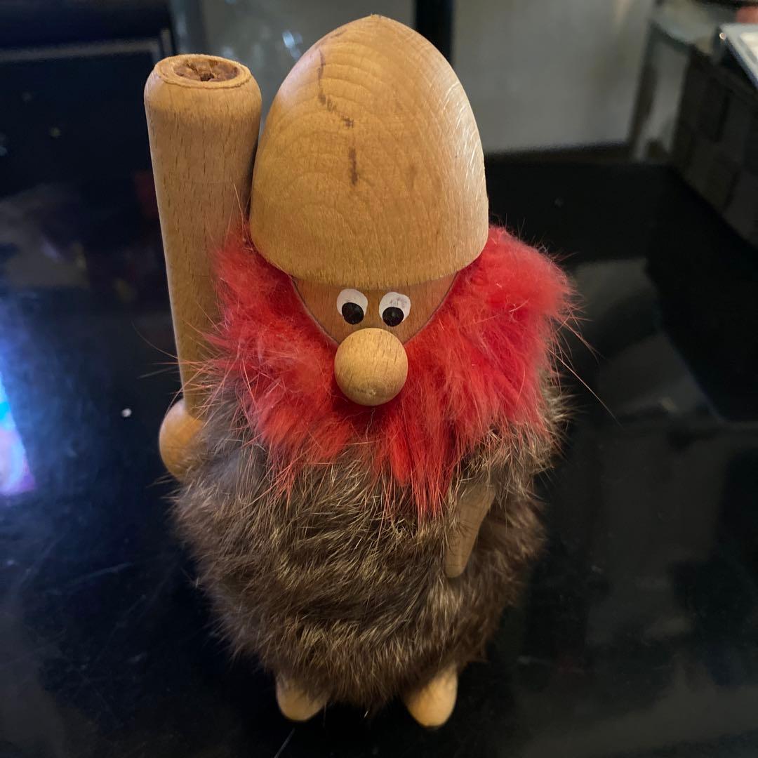 ノギンス　バイキング人形　北欧　ヴィンテージ　赤ひげ　つのなし