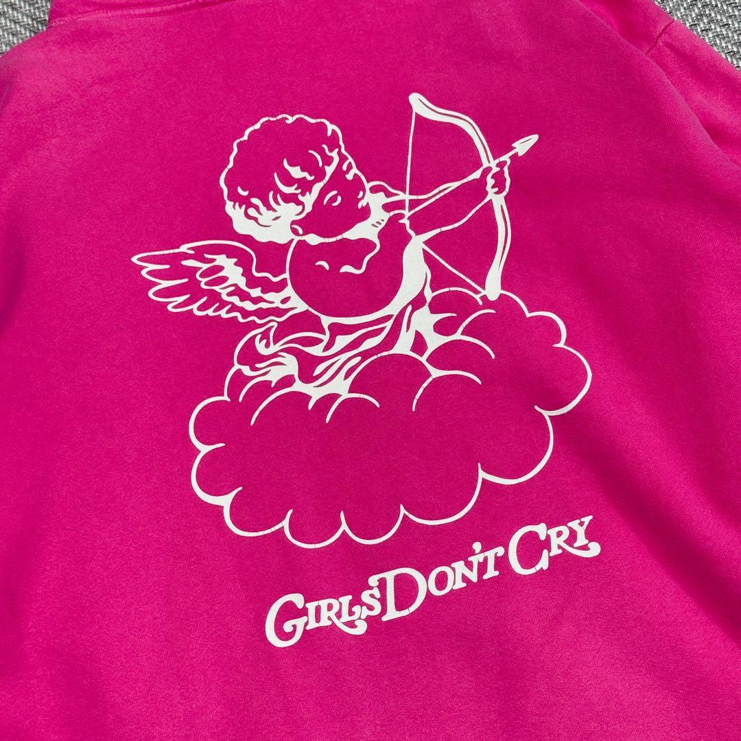 超希少 ガールズドントクライ エンジェル パーカー フーディ ピンク L