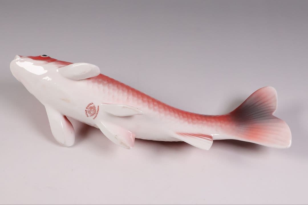 【CM350】日本陶器会社 錦鯉 置物 ボーンチャイナ オールドノリタケ