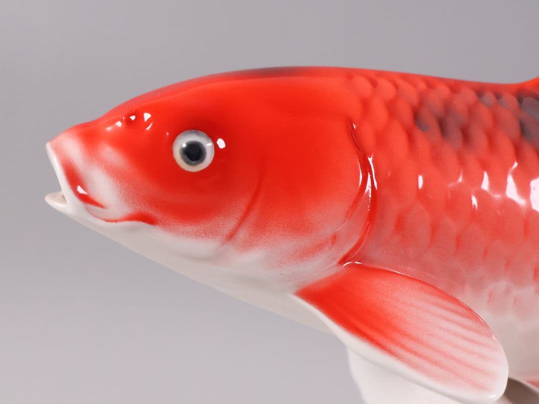 【CM350】日本陶器会社 錦鯉 置物 ボーンチャイナ オールドノリタケ