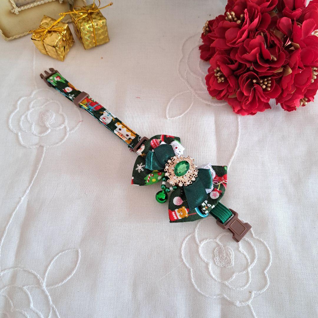 クリスマスシリーズ(リボン)わんちゃん猫ちゃん用首輪