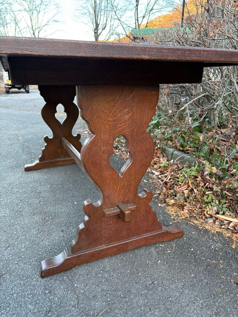 ③ イギリスヴィンテージ 4人掛け　ダイニングテーブル　リフェクトリーテーブル