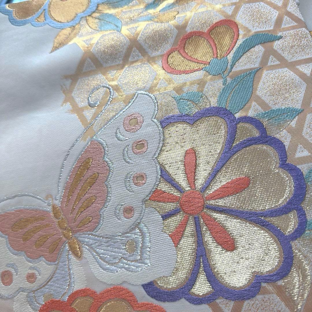 491 振袖フルセット 正絹 コーラルオレンジ クリームイエロー 絞り 金彩