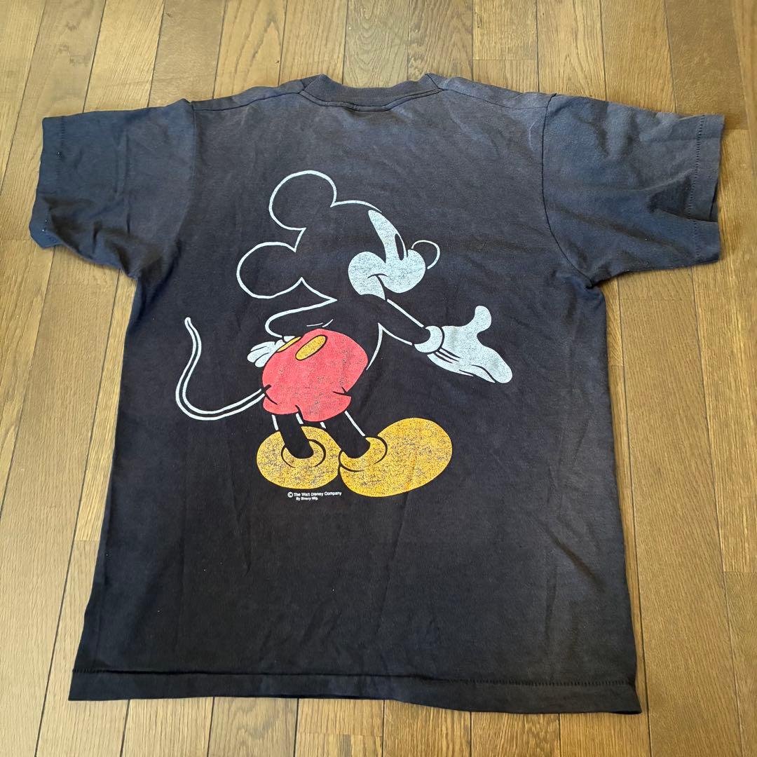 80s　ミッキー　Tシャツ　両面プリント　USA製　disney　90s