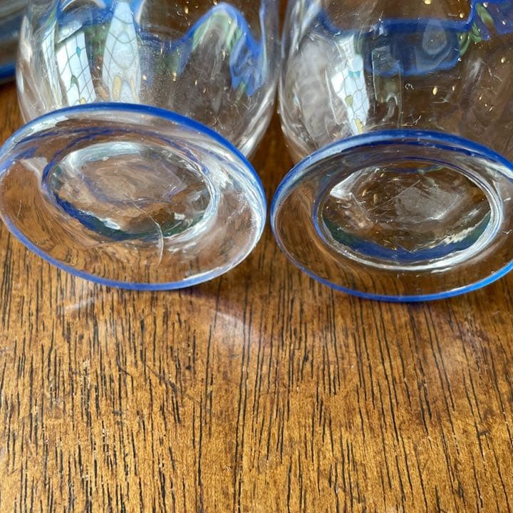 フランスアンティーク デキャンタとグラス2個