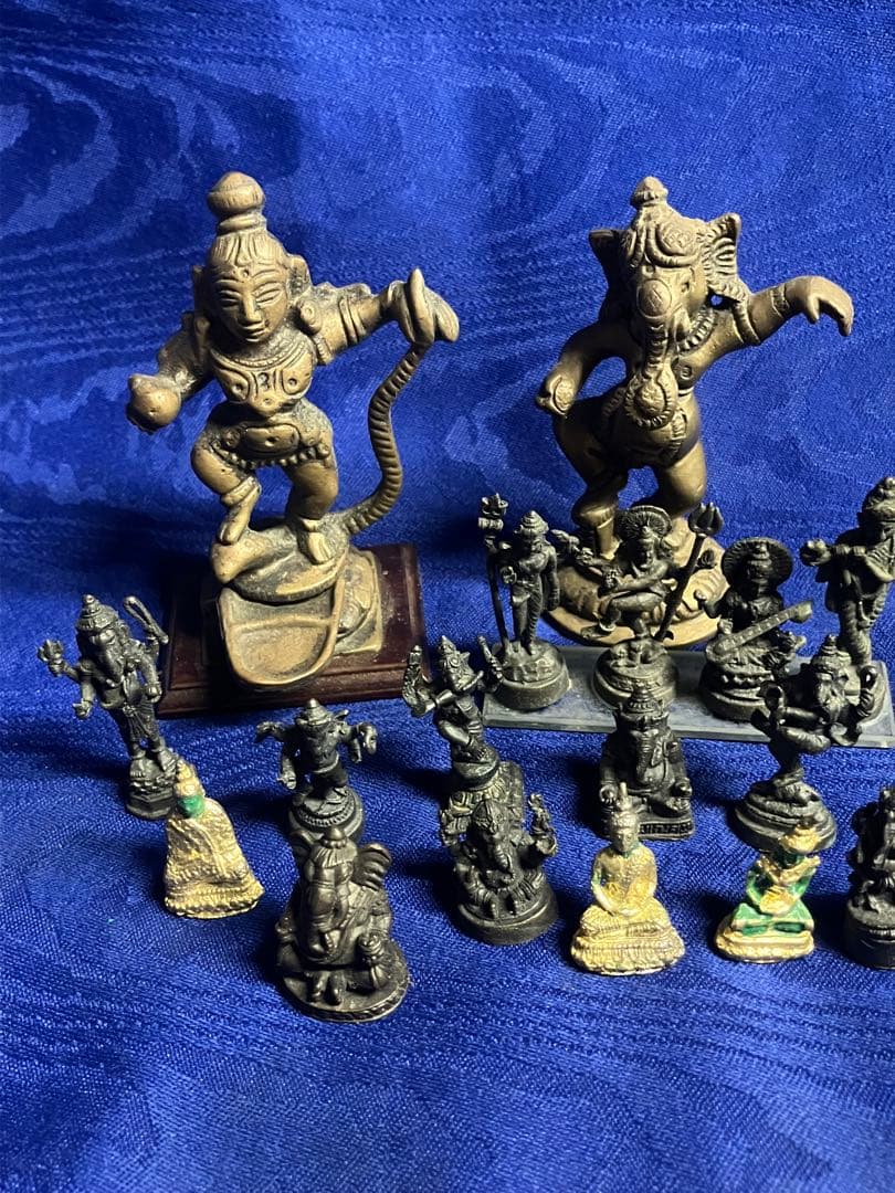 インド神像 金属製彫刻セット