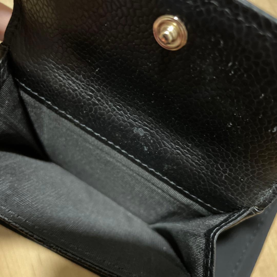 値下げ　CHANEL 三つ折り財布 ブラック
