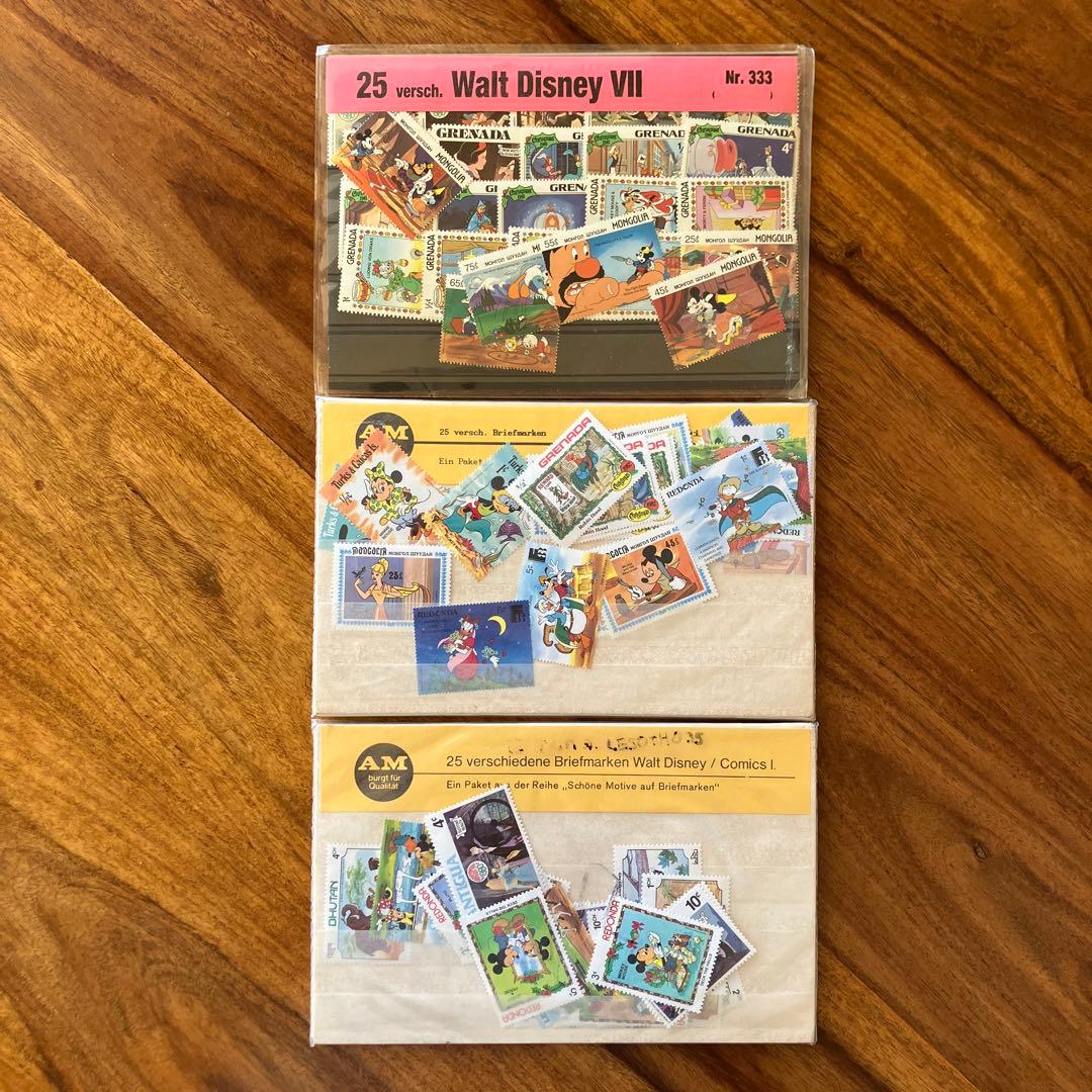 未開封　ディズニー　海外/外国切手　アンティーク　３セット　Disney