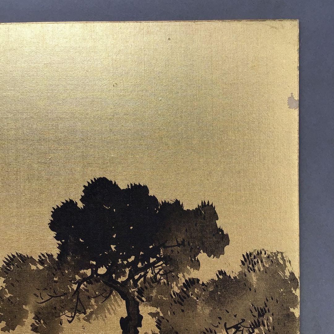 色紙　松、鶴、旭日を金地に描いた吉祥画　配送用袋　S1039SS